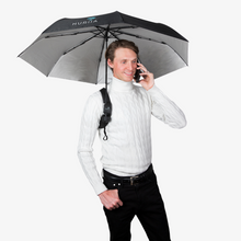 Load image into Gallery viewer, Charcoal Black Holder &amp; Silver Black UV Umbrella
